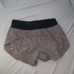 Grey Lululemon Speed Up Shorts 4”